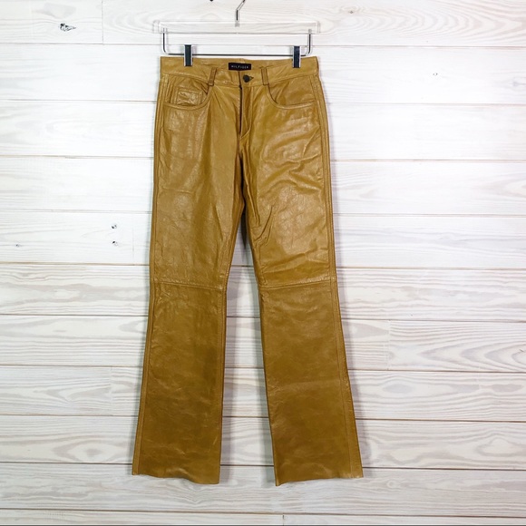 ❤️SOLD❤️ Tommy Hilfiger Genuine Leather Pants - Picture 2 of 8